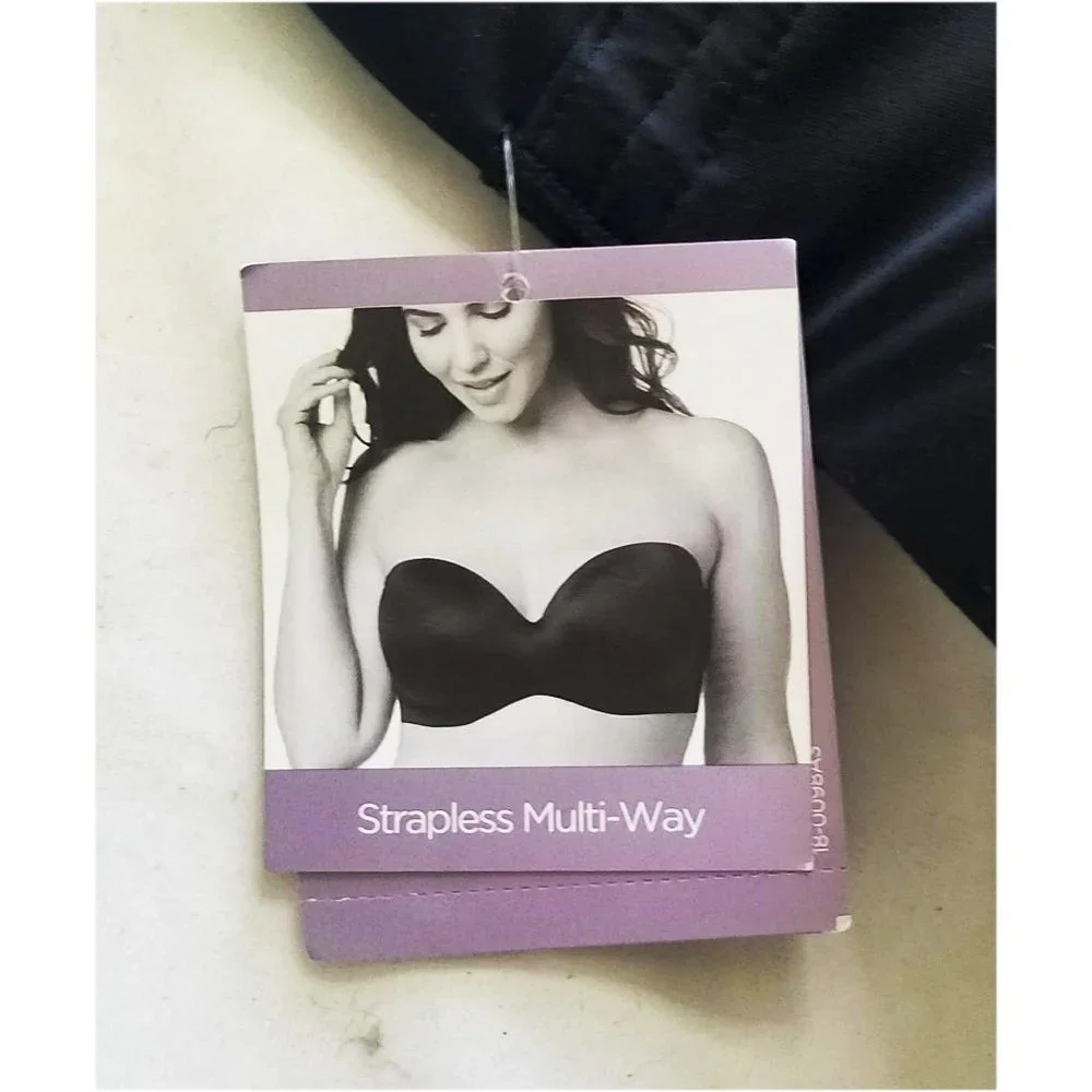 Catherines Intimates Strapless Multi-Way Bra Black NWT 52C